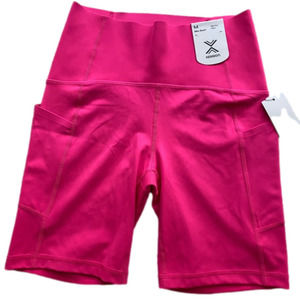 Nwt Xersion 9” High Rise Fitted Bike Short Pink Sz M